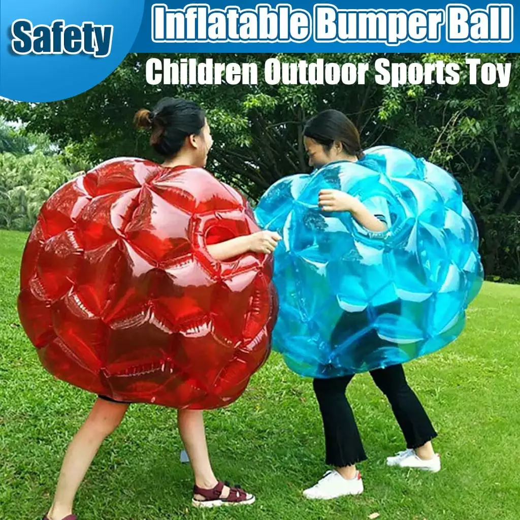 ZToonmas Inflatable PVC Collision Ball Outdoor Sports Game Toy Blue
