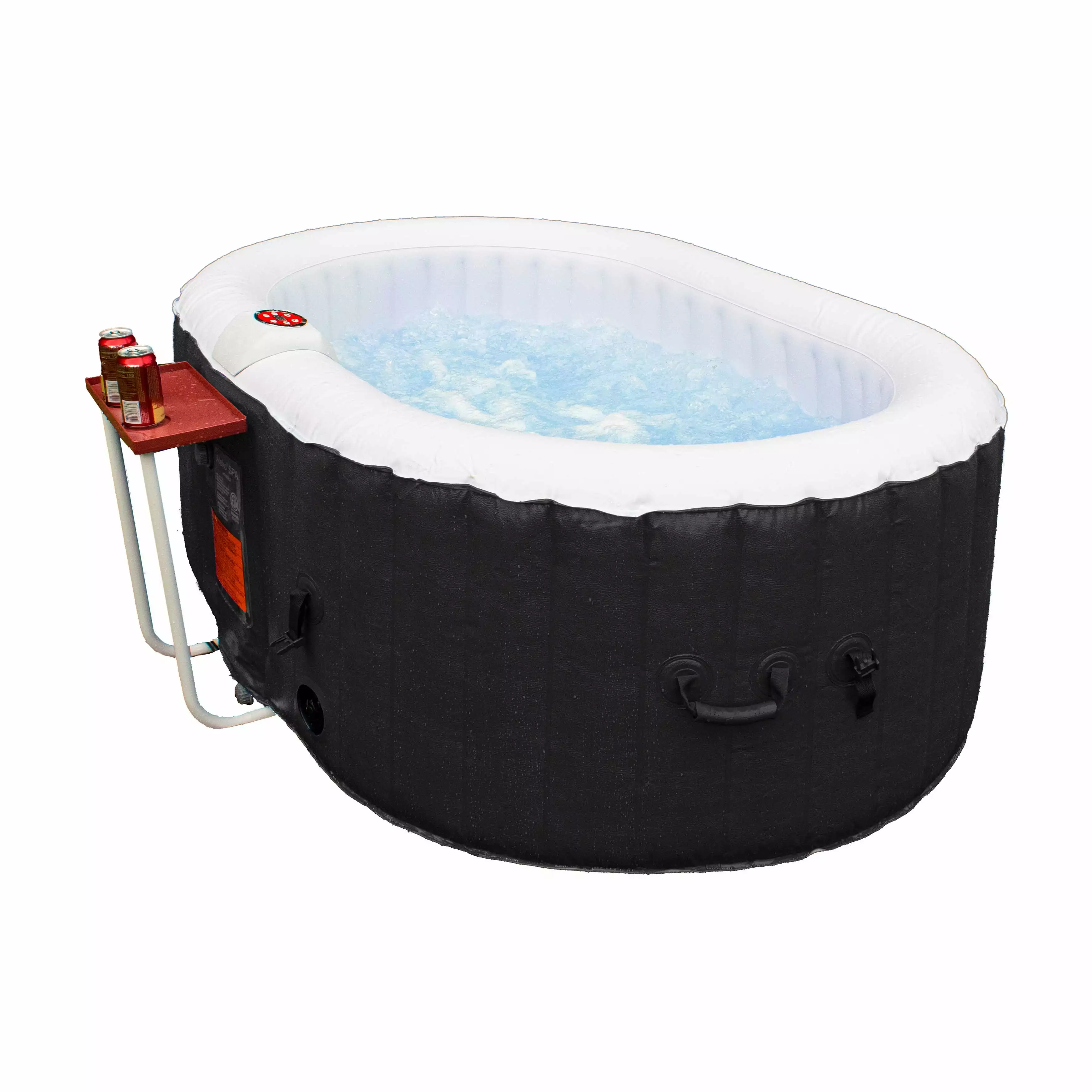 ALEKO 2 Person 100-130 Jets Outdoor Inflatable Hot Tub Spa Drink Tray and Cover