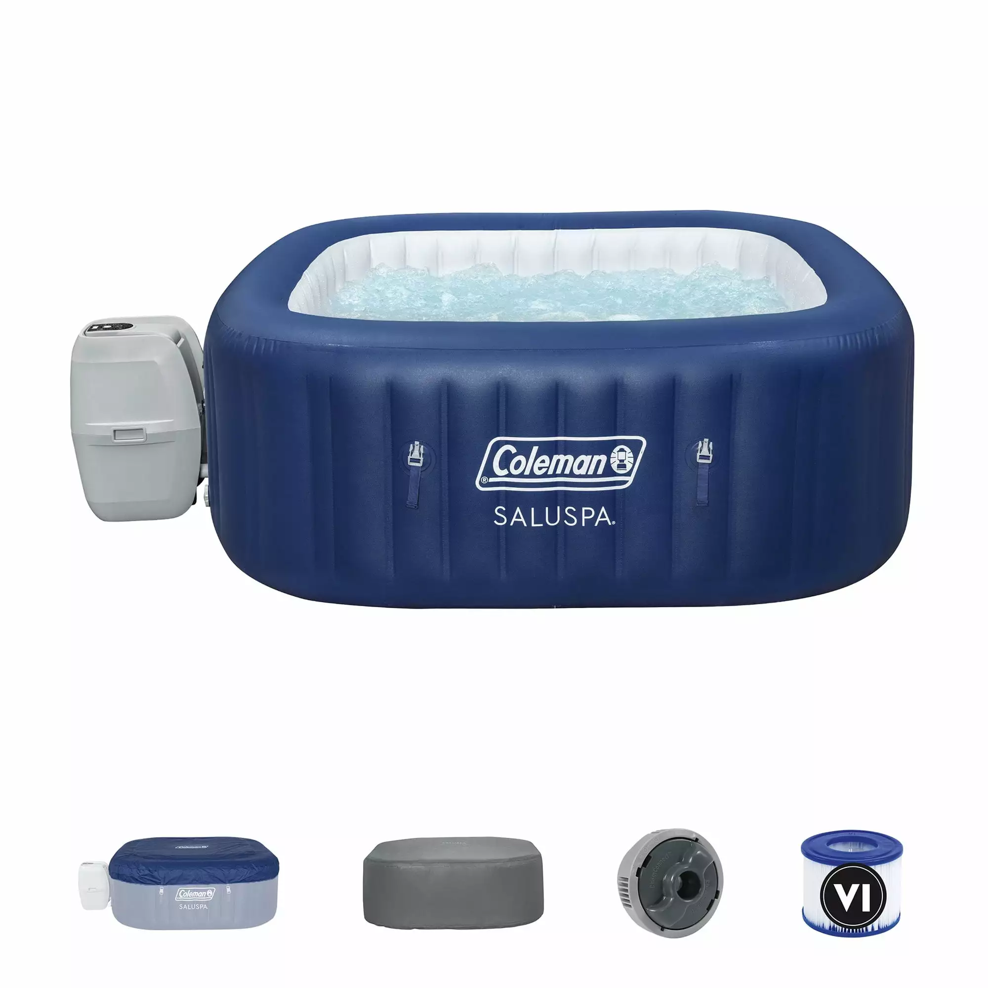 Coleman SaluSpa Atlantis AirJet Inflatable Hot Tub 140 Soothing Jets Outdoor Relaxation