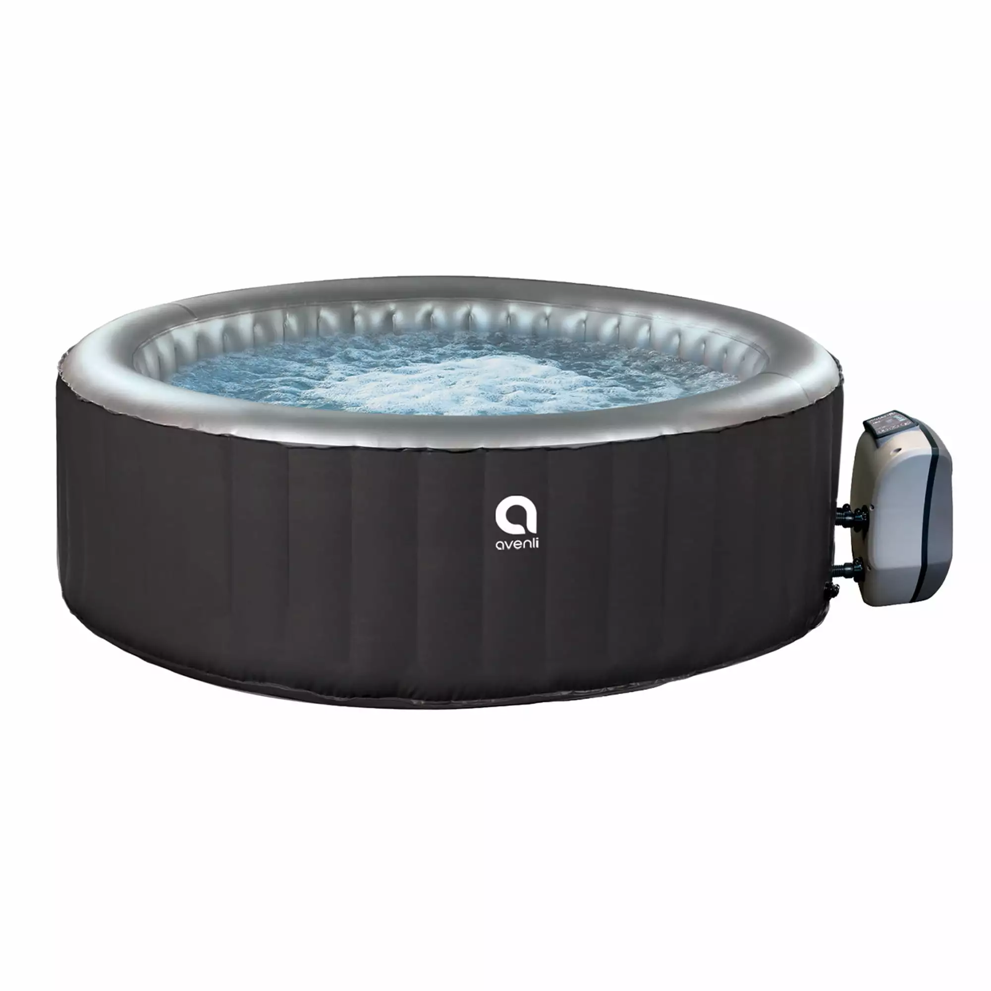JLeisure Avenli 686 Liter 3 Person Inflatable Round Hot Tub Spa Black 3