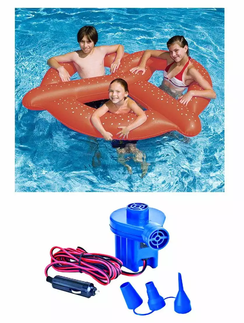 Swimline Giant Pretzel Pool Lounger Inflatable Float Summer Fun