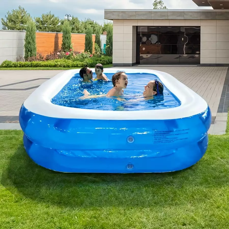 Extra-Large Durable PVC Inflatable Swimming Pool Kids Foldable Thickened Outdoor Play Pool Multiple Components 78