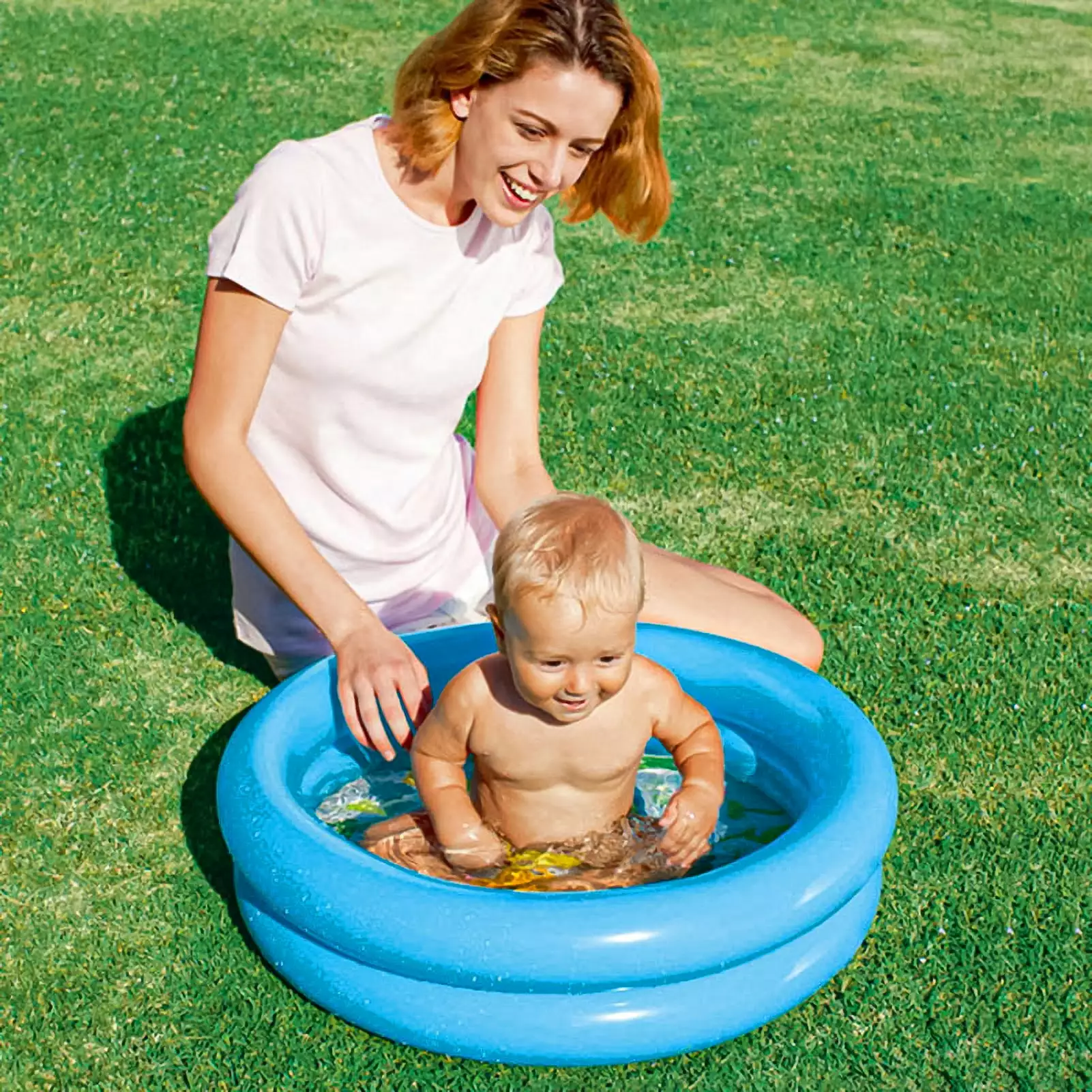 HEVIRGO Inflatable Pool Thicken Blow Up PVC Round Swimming Pool Kids Baby Toddler