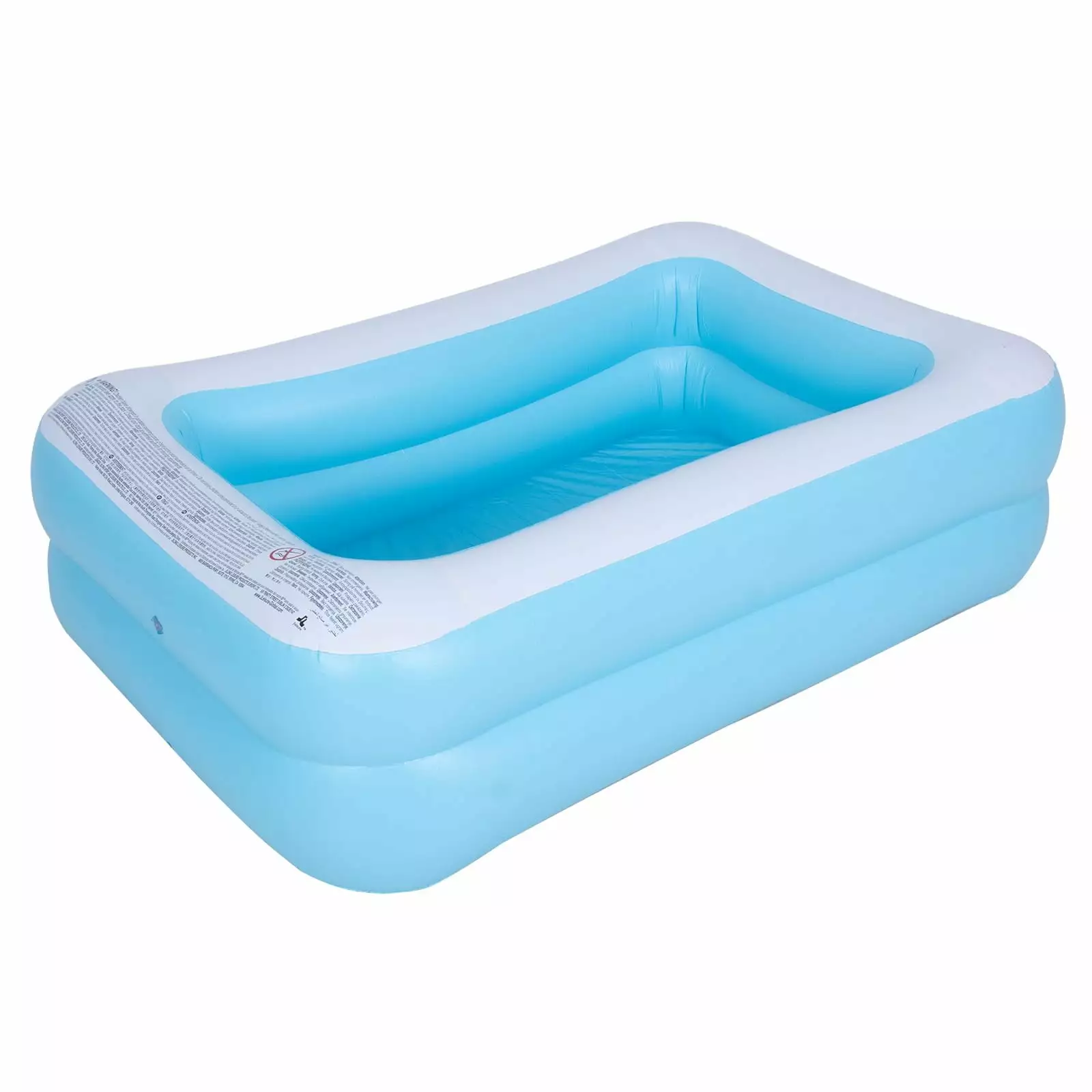 Honeydrill Inflatable Rectangular Swimming Pool 61x42.5x18 Inches Blue 43