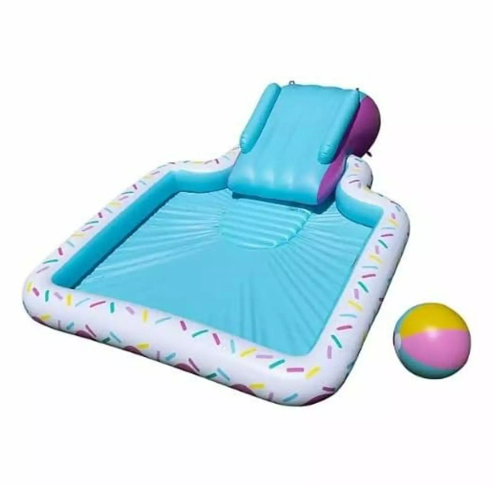 Novelty Pool Donut Shaped Inflatable Pool Kids and Adults Summer Fun