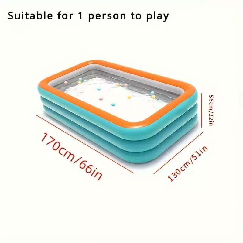 XINGJIU Large Family Inflatable Swimming Pool Spacious Adult Size Outdoor Fun Easy Setup Sturdy Construction Perfect Summe...