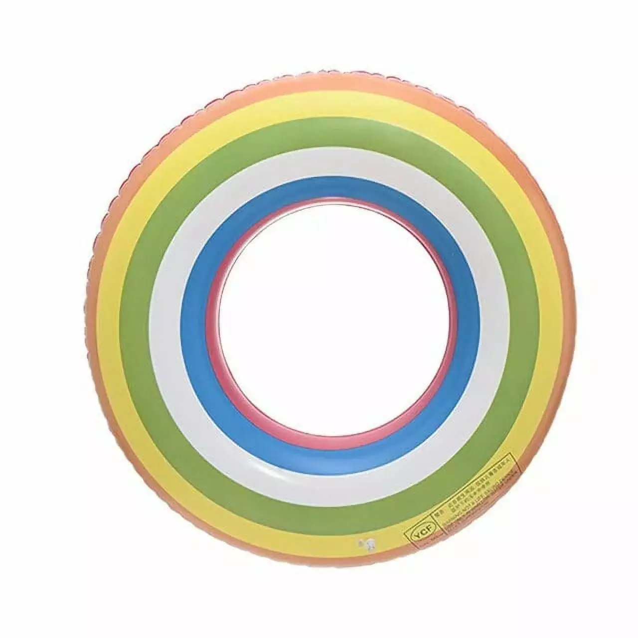 1 Pc PVC Thickened Adult Swimming Ring Rainbow Inflatable Swimming Ring Pool Party Decoration