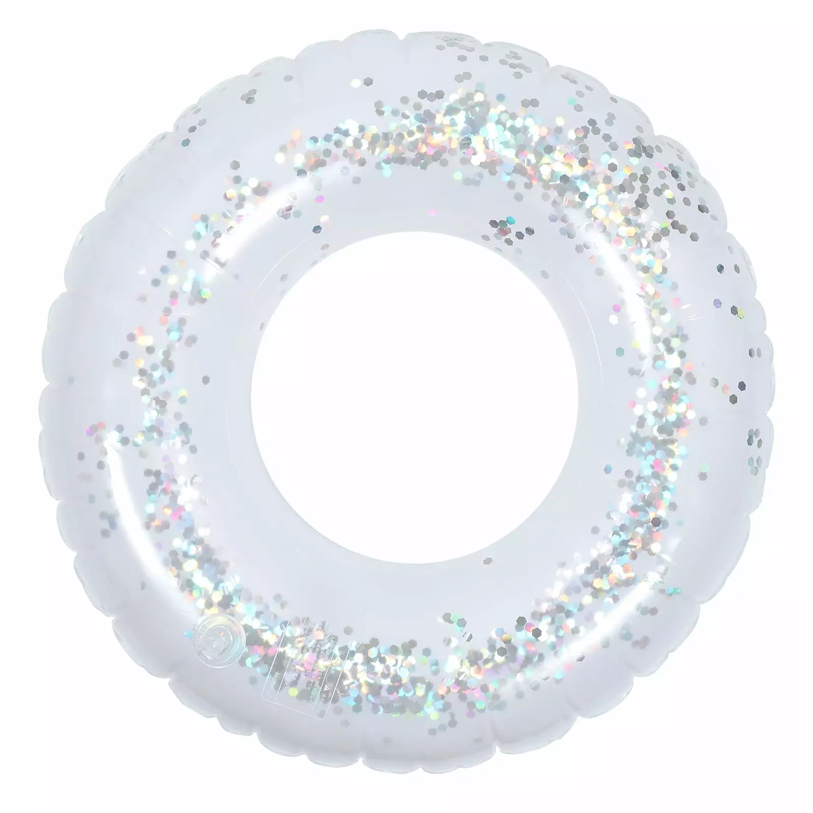 Transparent Floating Sequins Inflatable Pool Ring Adults Colorful 90cm Swimming Accessory Size