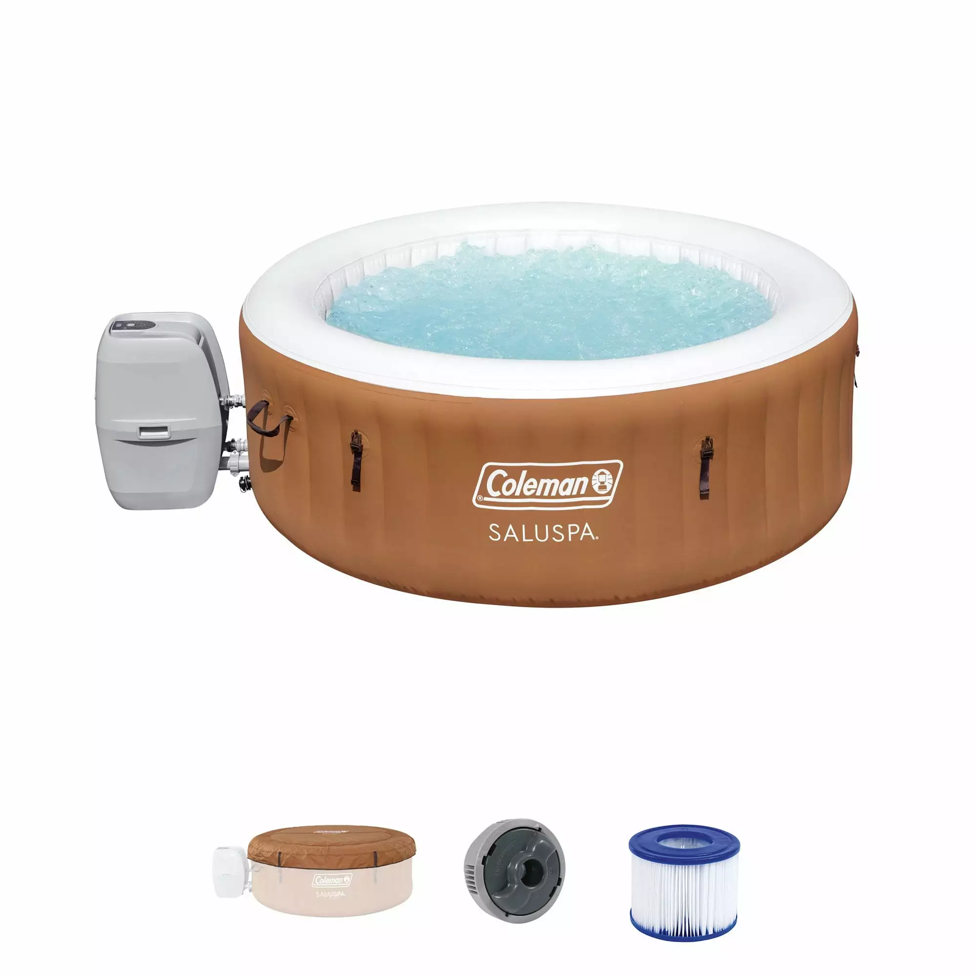 Bestway Coleman Miami AirJet Inflatable Hot Tub EnergySense Cover 76