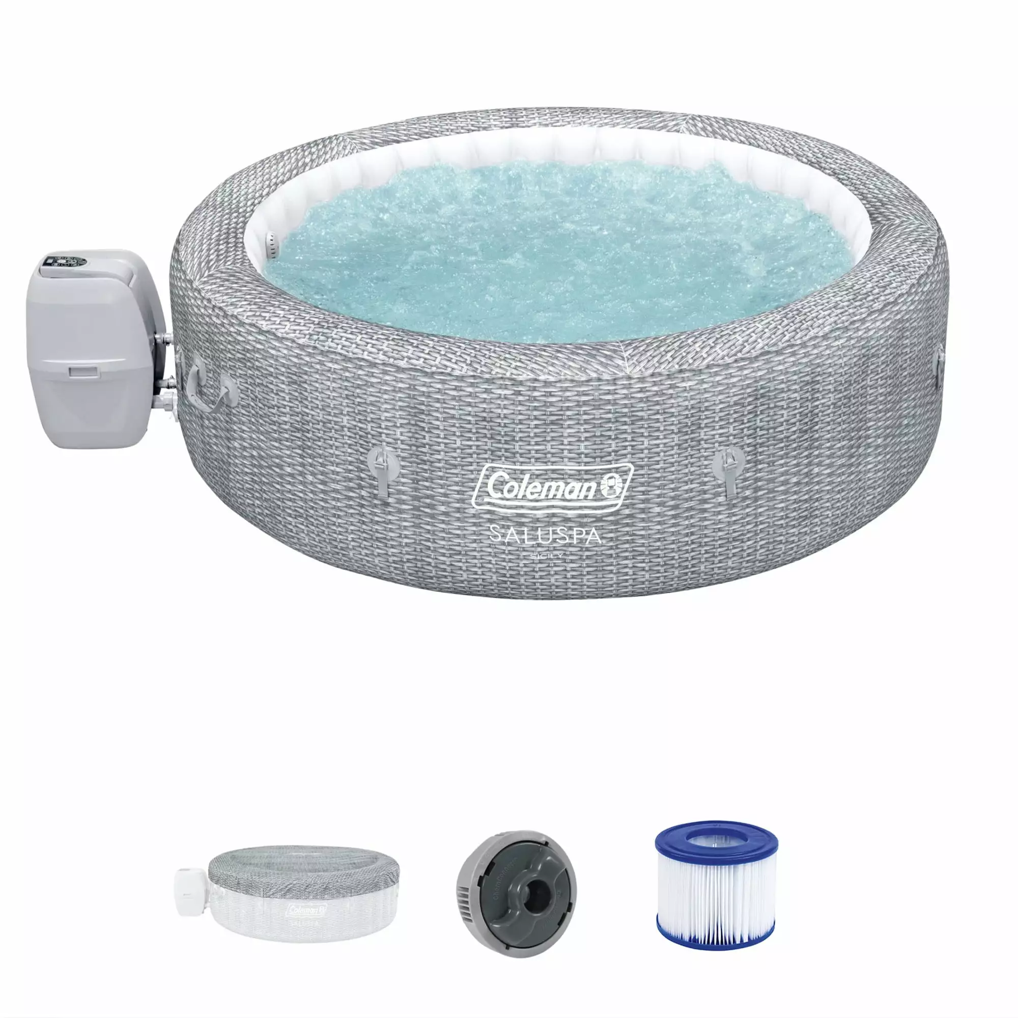 Bestway Coleman Sicily AirJet Inflatable Hot Tub EnergySense Cover Sicily