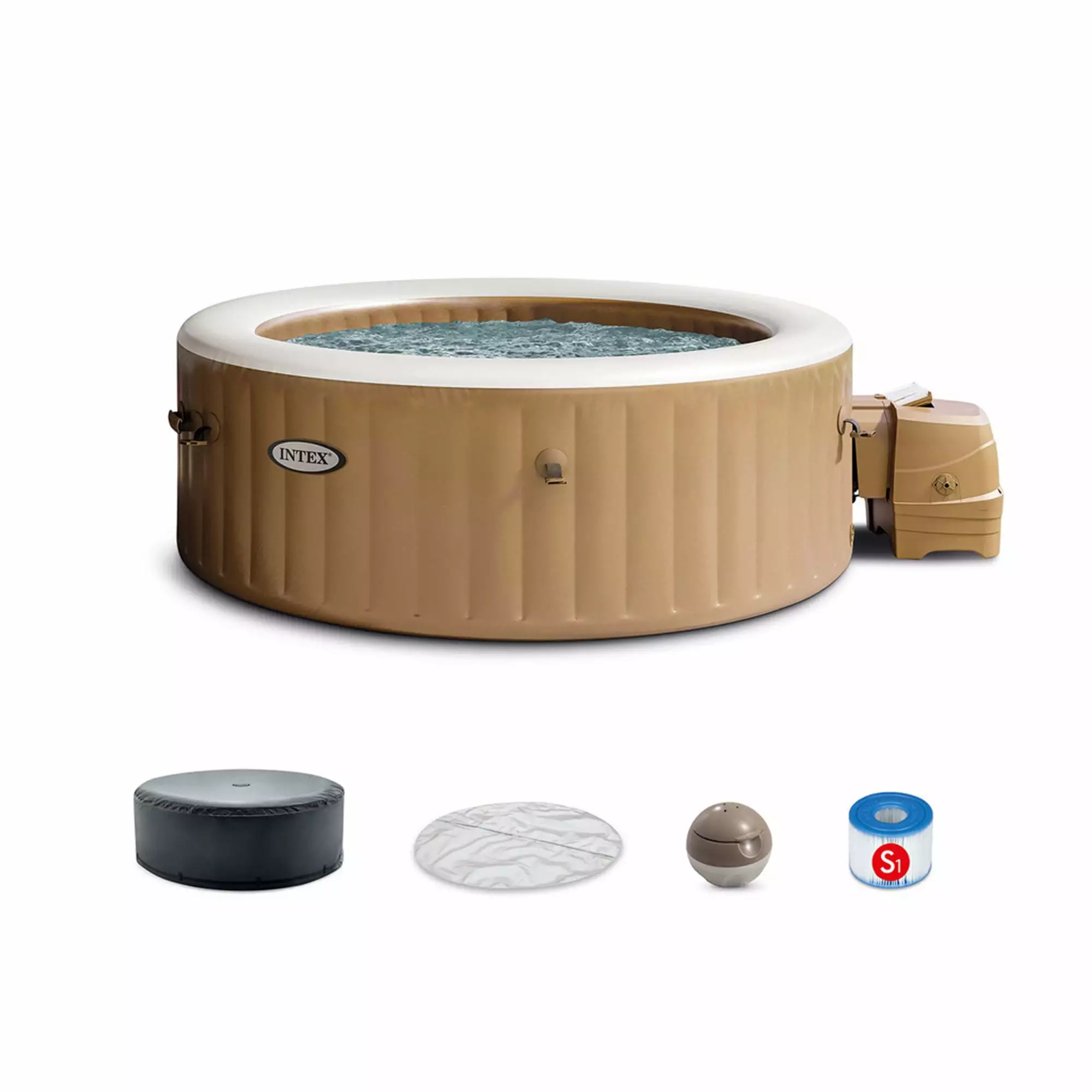 INTEX PureSpa Bubble Massage 4 Person Inflatable Hot Tub Spa Jets