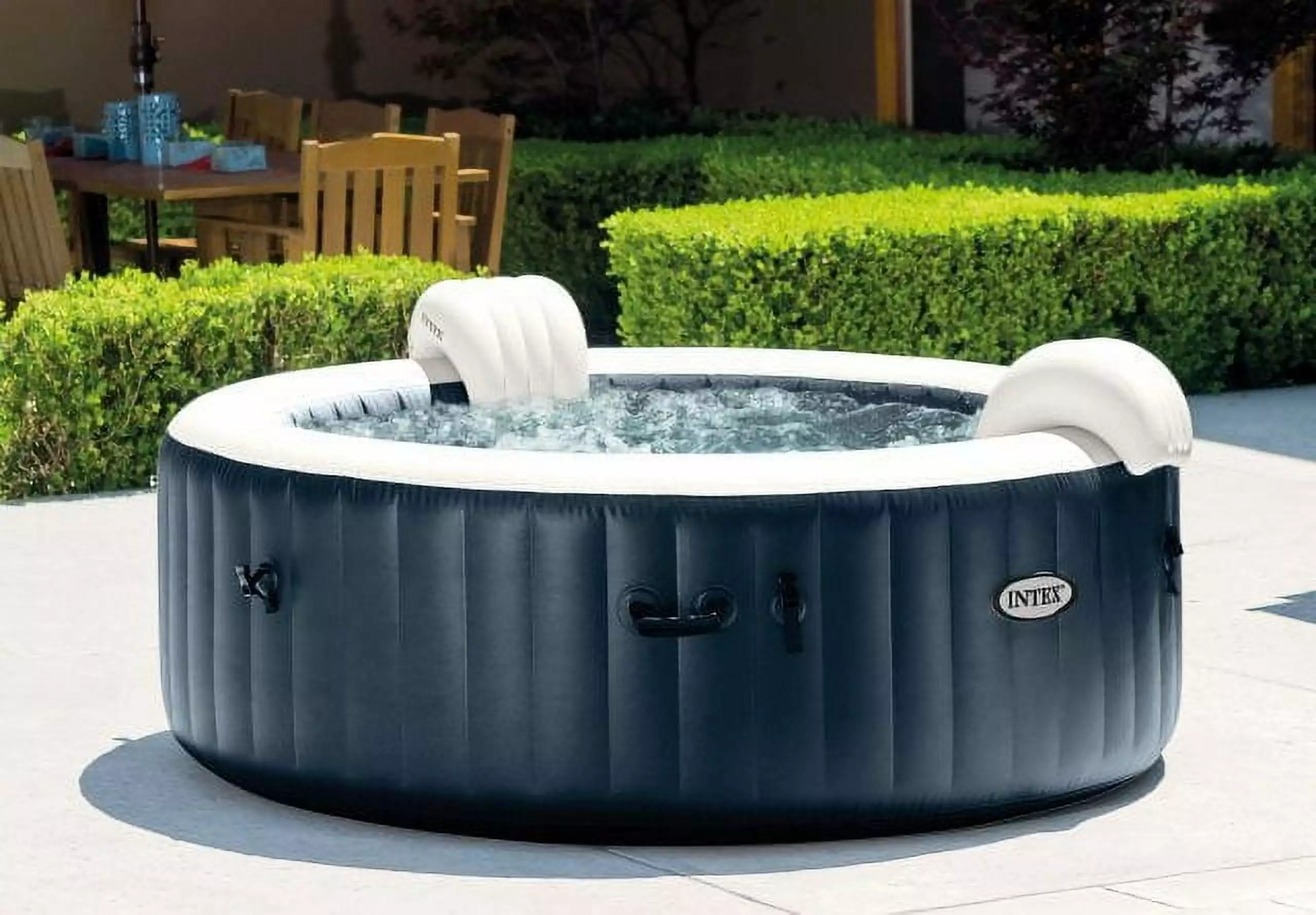 INTEX PureSpa Plus Bubble Inflatable Hot Tub Set 4 Person Spa Energy Efficient Cover