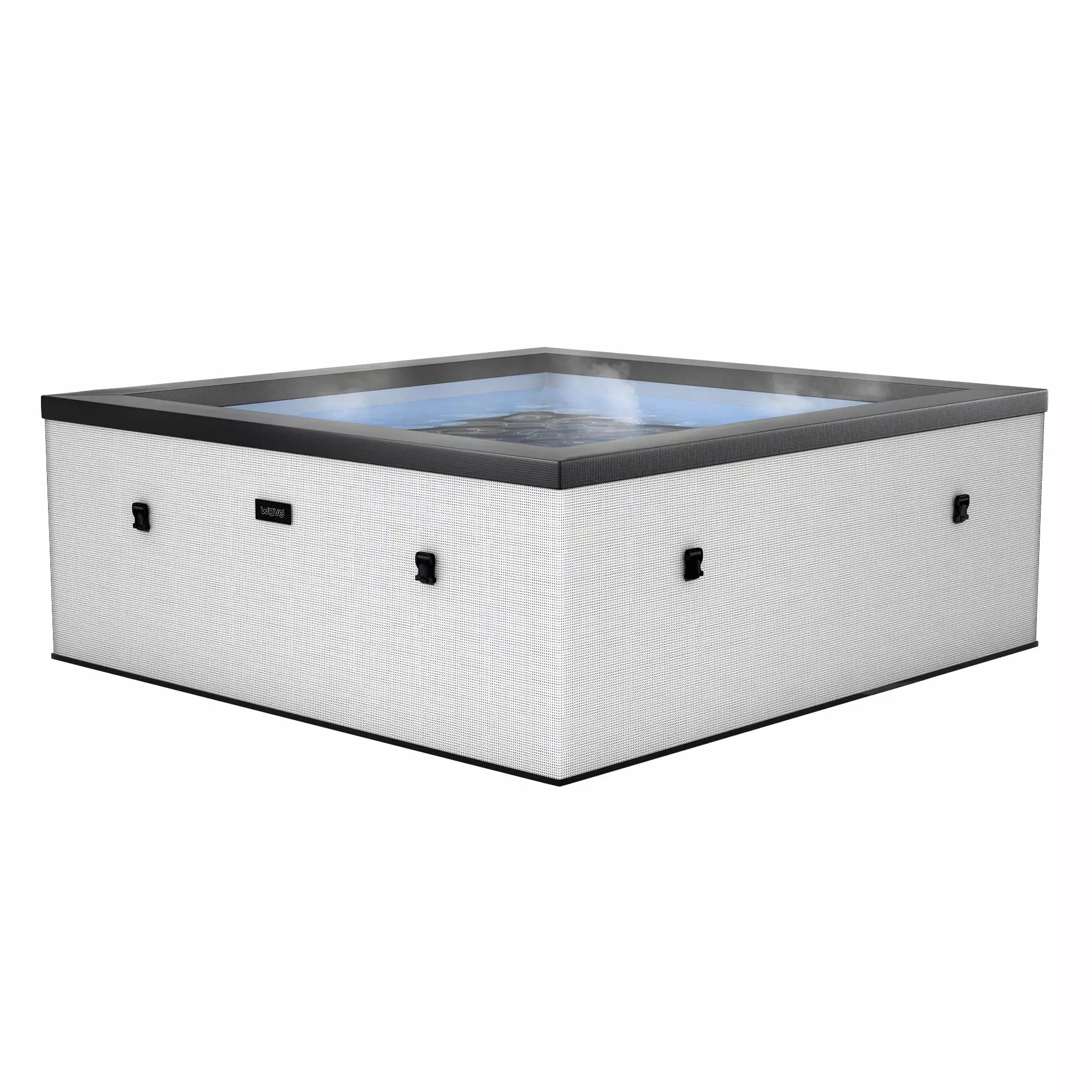 Wave Garda Eco Foam Hot Tub 104F Rapid Heating System 70 Aqua Jet Massage Spa Bath 4 People Pebble White 4