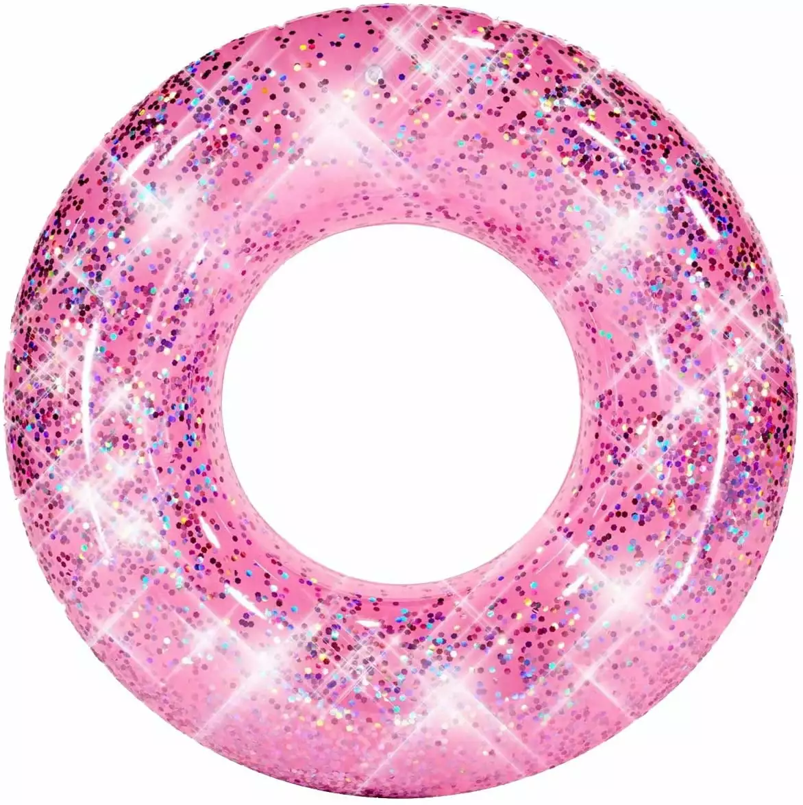 Cherry Pink Glitter Pool Floats Tubes Swimming Pool Kids Adults Beach Party Supplies 36 Inch 36