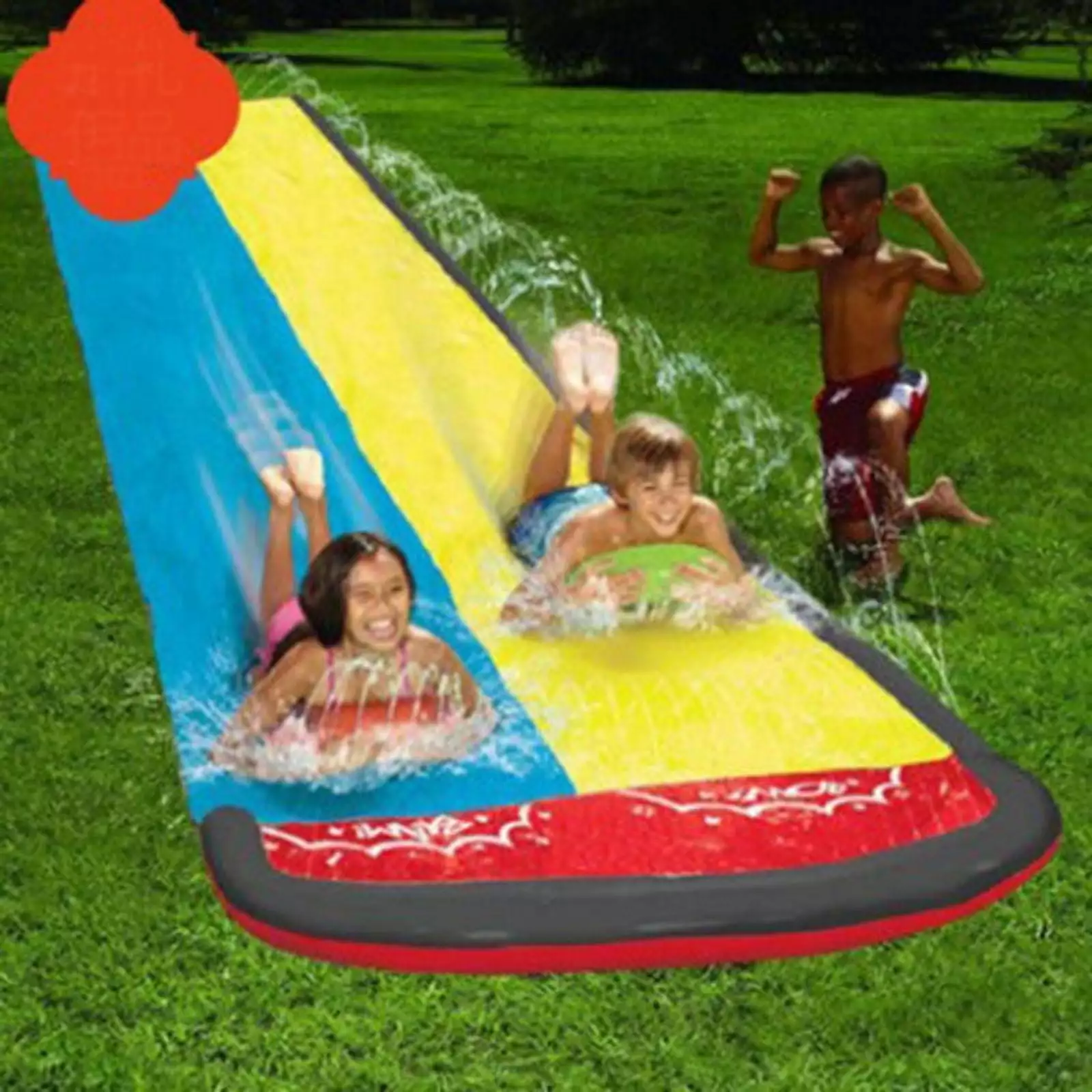 Summer Kids Inflatable Water Slide Outdoor Backyard Parent-child Water Toys Games Center Backyard Pools Toys Children Wate...