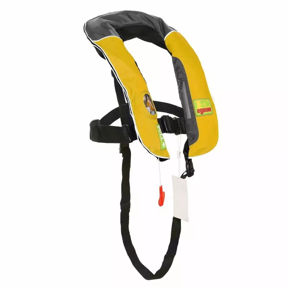Lifesaving Pro Automatic Manual Inflatable Life Jacket Kids Youth PFD Yellow