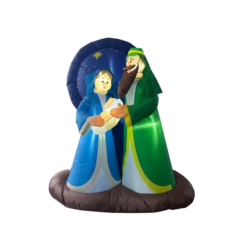Celebrations LED Nativity 7 ft. Inflatable Outdoor Christmas Yard Decoration