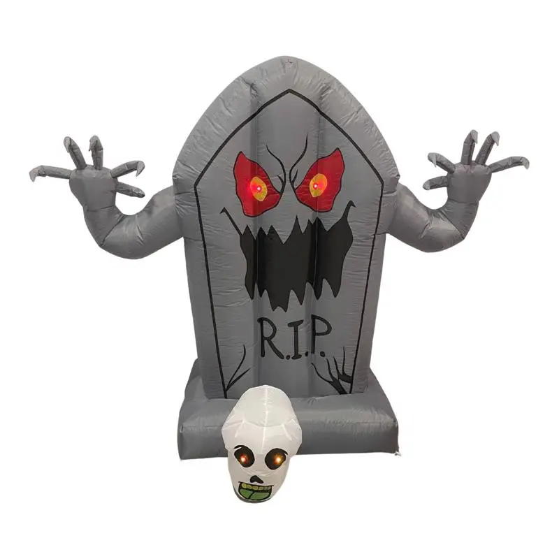 Celebrations 5 ft. Prelit RIP Tombstone Inflatable Halloween Yard Decoration