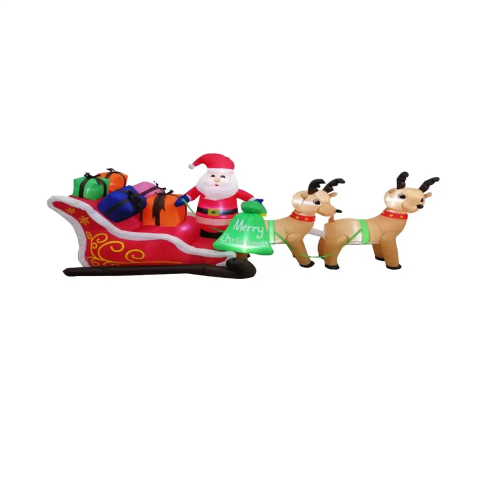 Santas Forest 90614 Inflatable Christmas Santa-Sleigh 10 Feet Outdoor Holiday Decor