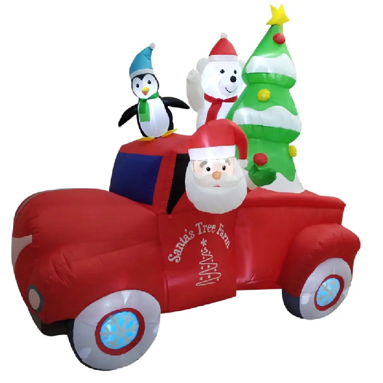 Santas Forest 90616 Christmas Inflatable Truck 8 Feet Outdoor Yard Decoration