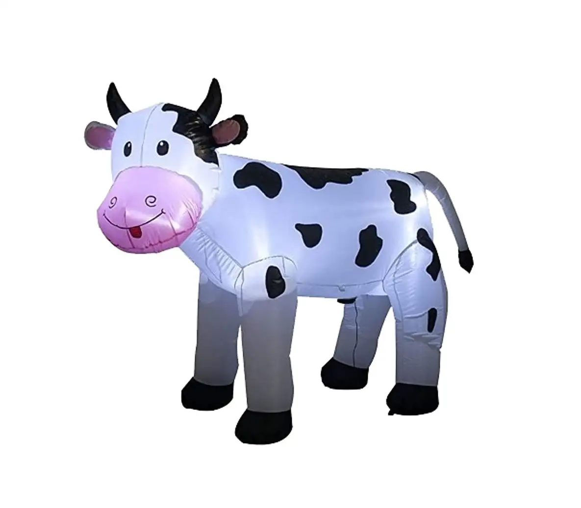 Santas Forest 90812 Inflatable Cow Polyester Black White Outdoor Holiday Decor