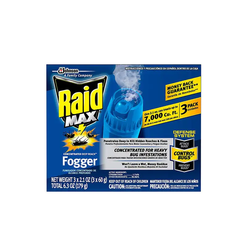 Raid MAX Aerosol Fogger 2.1 oz Pack 6 Indoor Insect Control