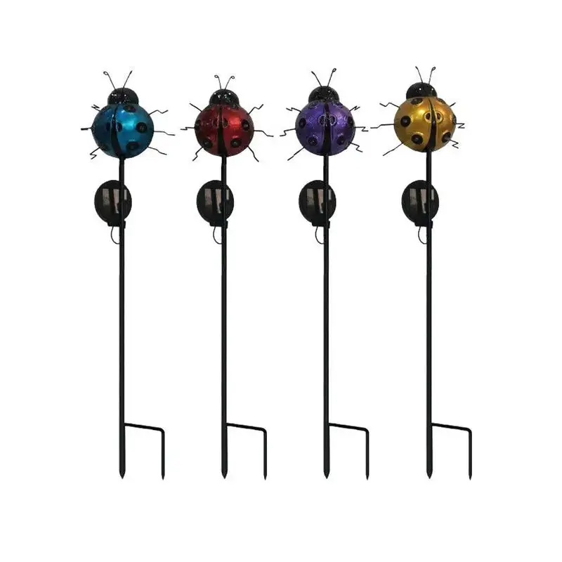 INFINITY Black Iron 24 Inch H Solar Garden Stake Pack 12