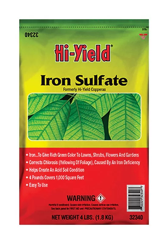 Hi-Yield 32340 Iron Sulfate 4 Lbs Lawn Soil Amendment Greener Grass