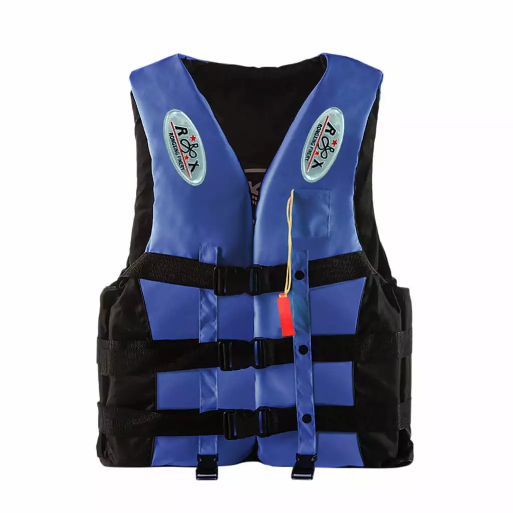 High Buoyancy Adult Kayak Vest Adjustable Safety Jacket Swimming Fishing Surfing Blue M L