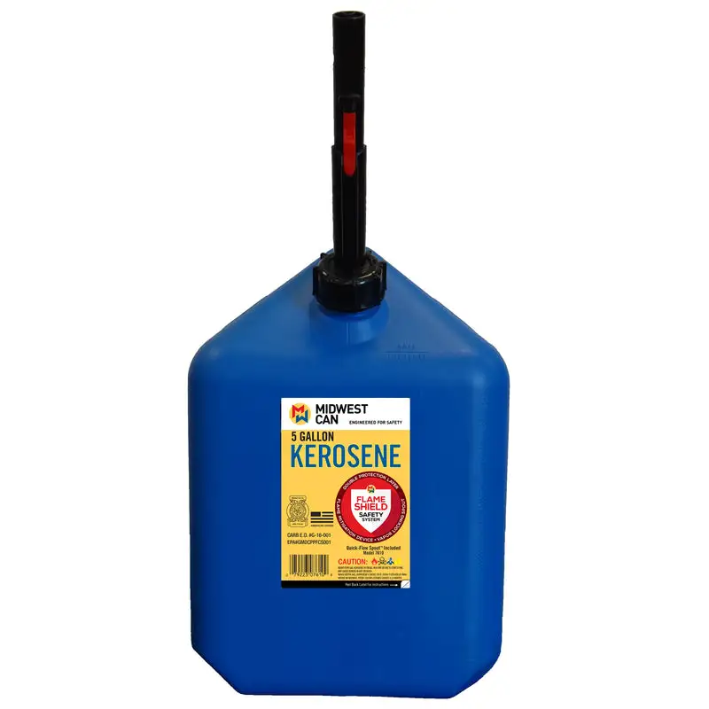 Midwest Can FlameShield Safety System Plastic Kerosene Can 5 Gallon Pack 4