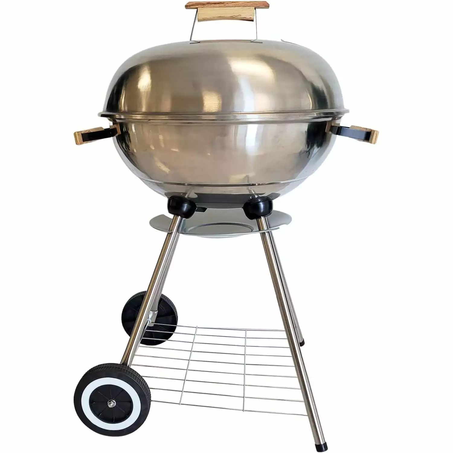 18 Inch Stainless Steel Barbeque BBQ Kettle Grill Travel-friendly Outdoors Patio Backyard Grilling CMS