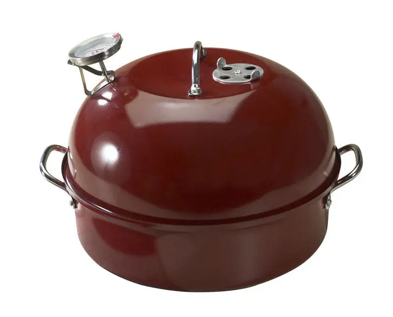 Nordic Ware Aluminized Steel Kettle Smoker 12.38 . Red Outdoor Cooking
