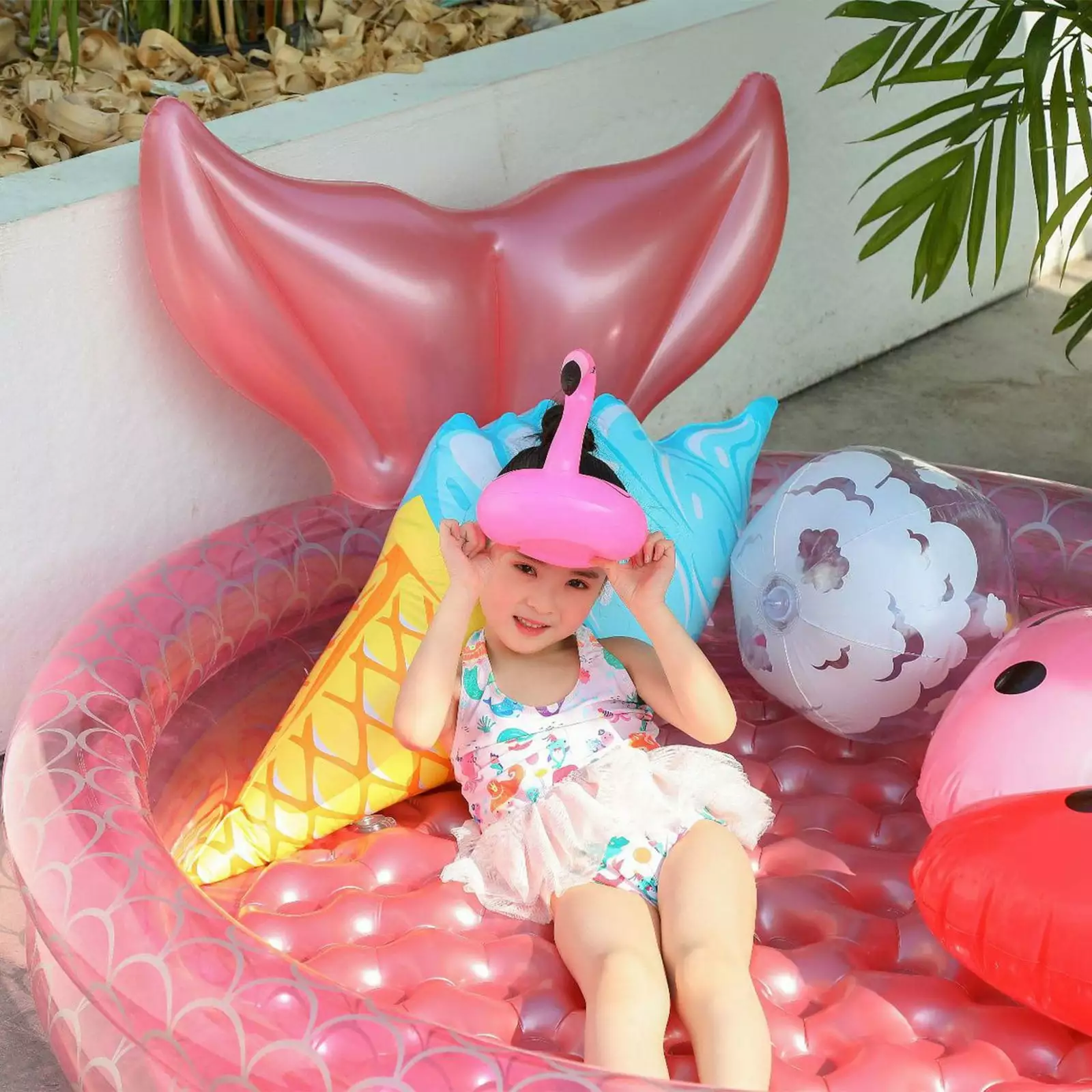 Water Toys Kids Inflatable Backyard Kiddie Pools Garden Round Swimming Pool Toddlers Baby Pool