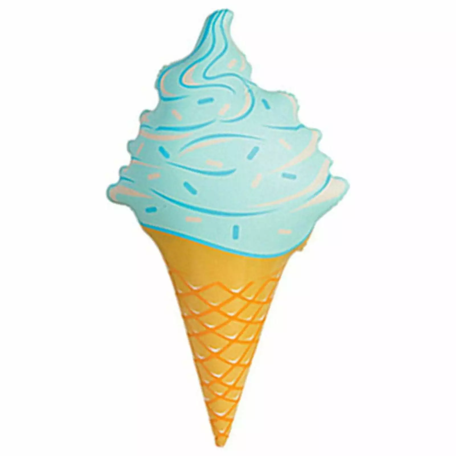 Ettsollp Ice Cream Shaped Inflatable Swim Ring - Fun Pool Float Water Toy Kids - Blue