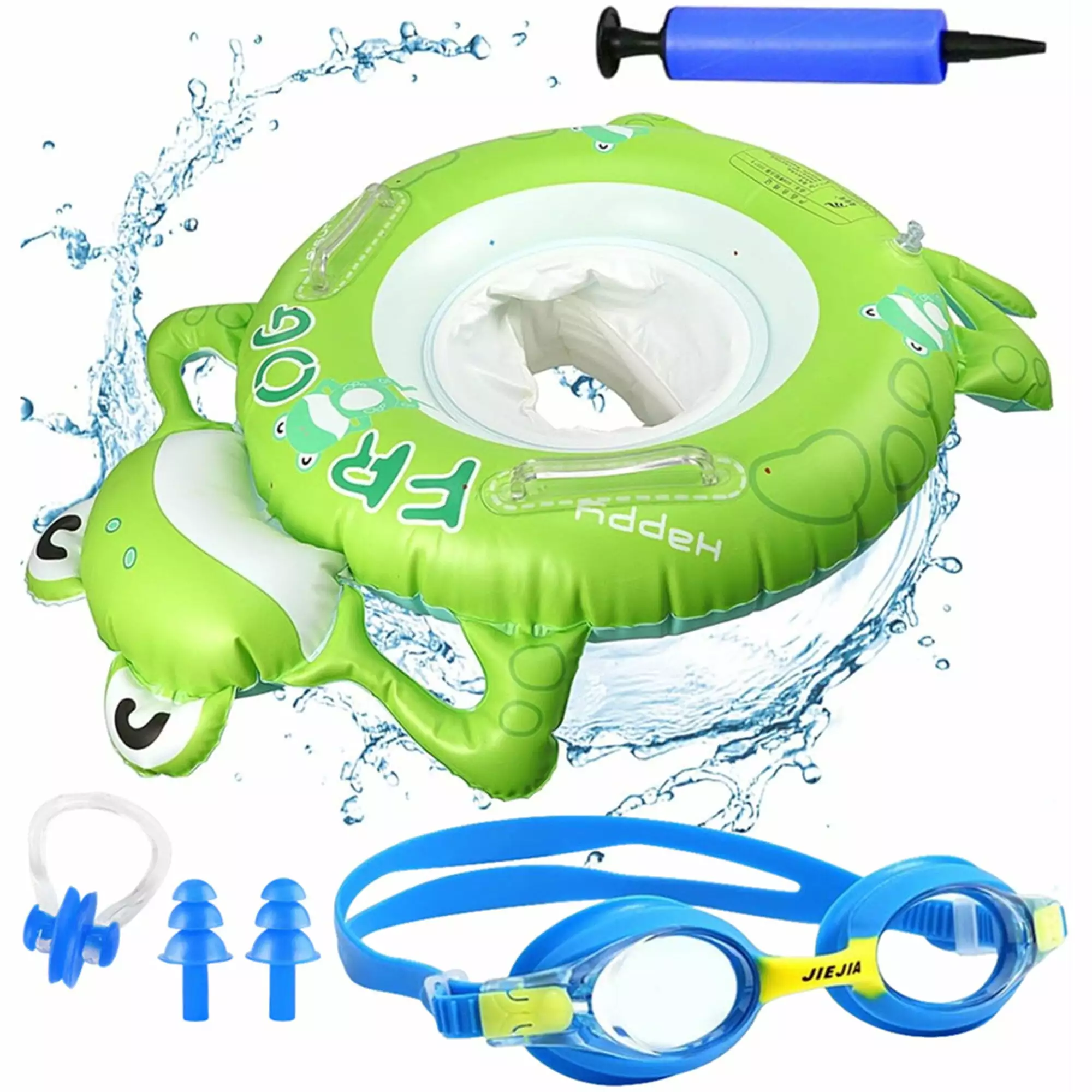 Inflatable Shark Swim Ring Kids - Pool Floaties Seat and Handle - Beach Toys Children