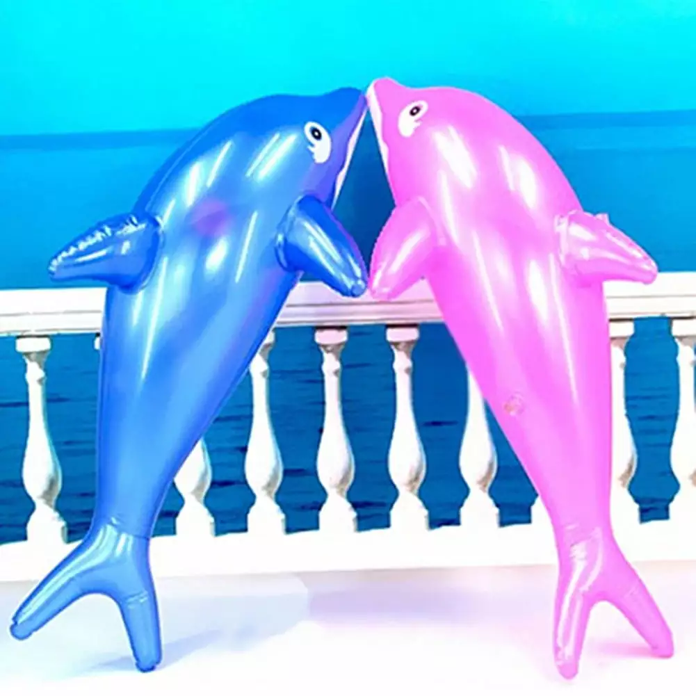 SPRING PARK Inflatable Dolphin Fish Pool Float - 50cm Blow Up Water Toy Kids Beach Party