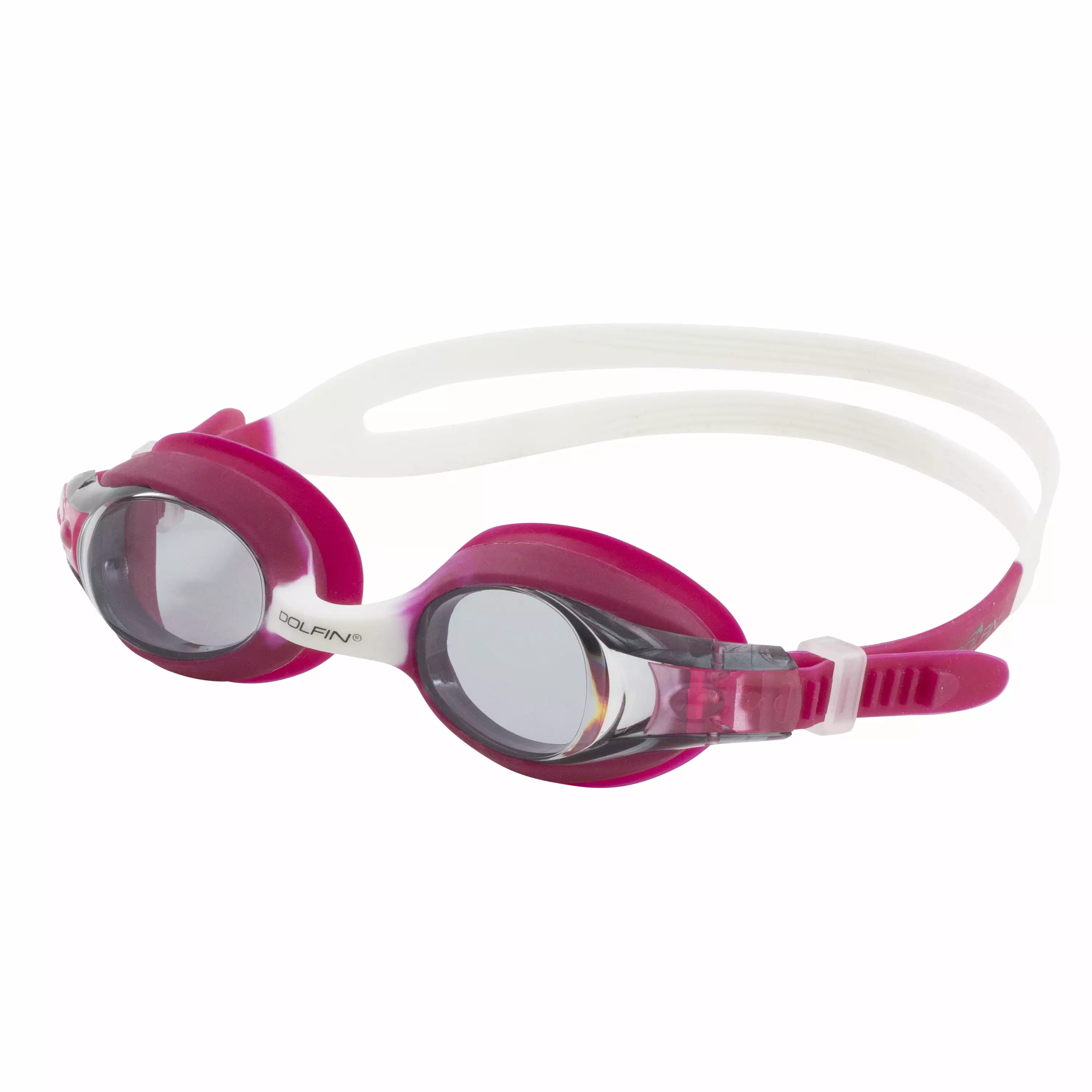 Dolfin Flipper Junior Swimming Goggles Teens Pink White Unisex Anti-Fog