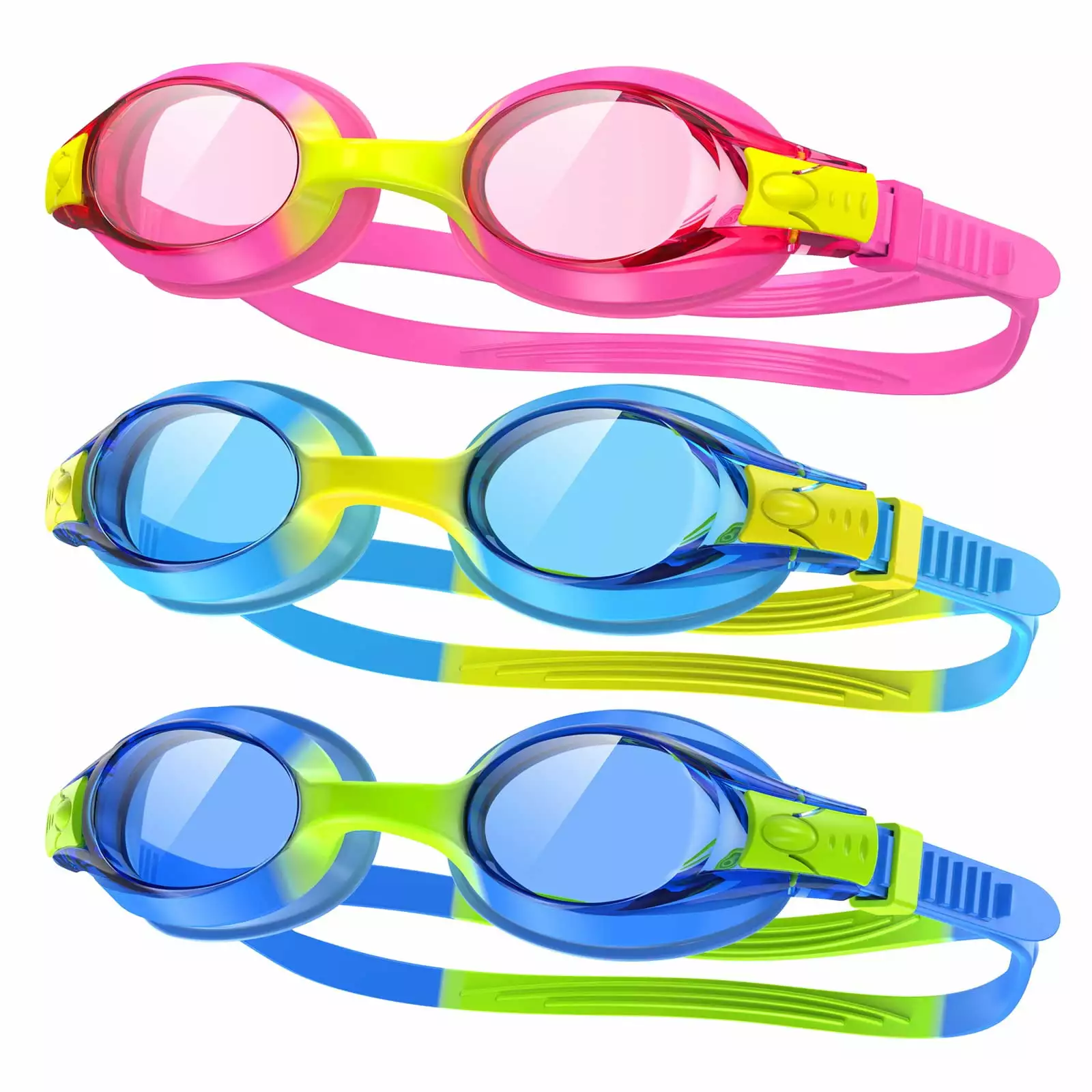 Findway Kids Swim Goggles Anti-fog No Leaking Boys Girls Age 3-10