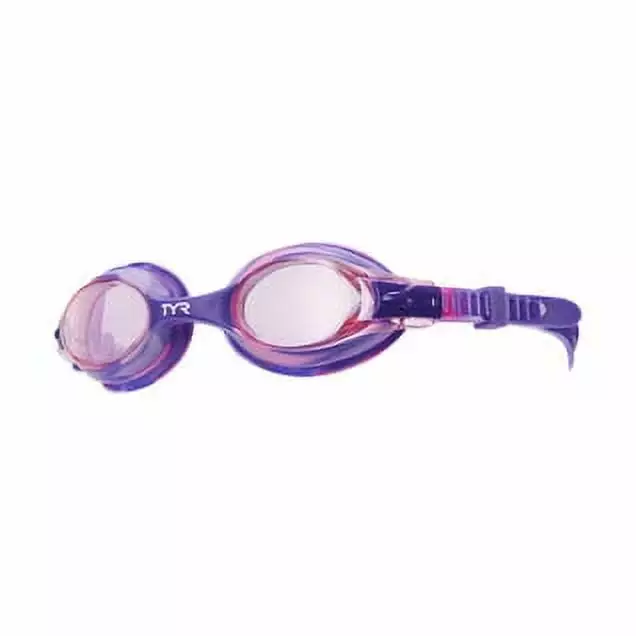 TYR Girls Pink Purple Swimple Goggles One Size Youth Swimming