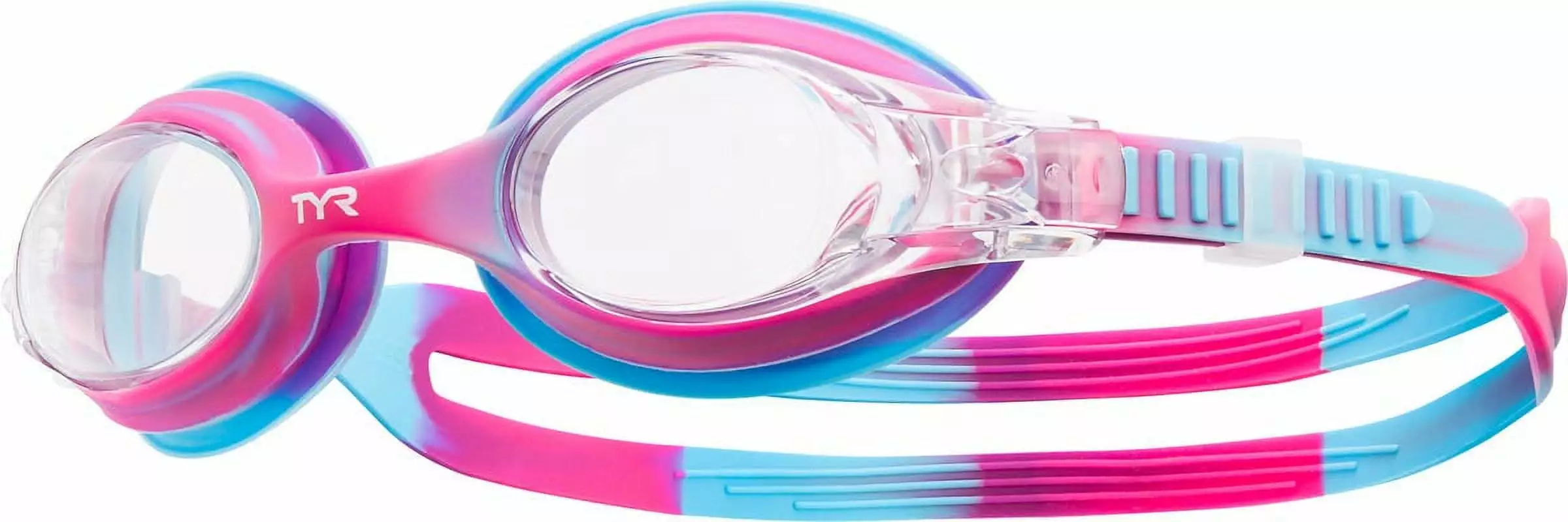 TYR Kids' Swimple Goggles Tie Dye Anti-Fog UV Protection Children Ages 3-8