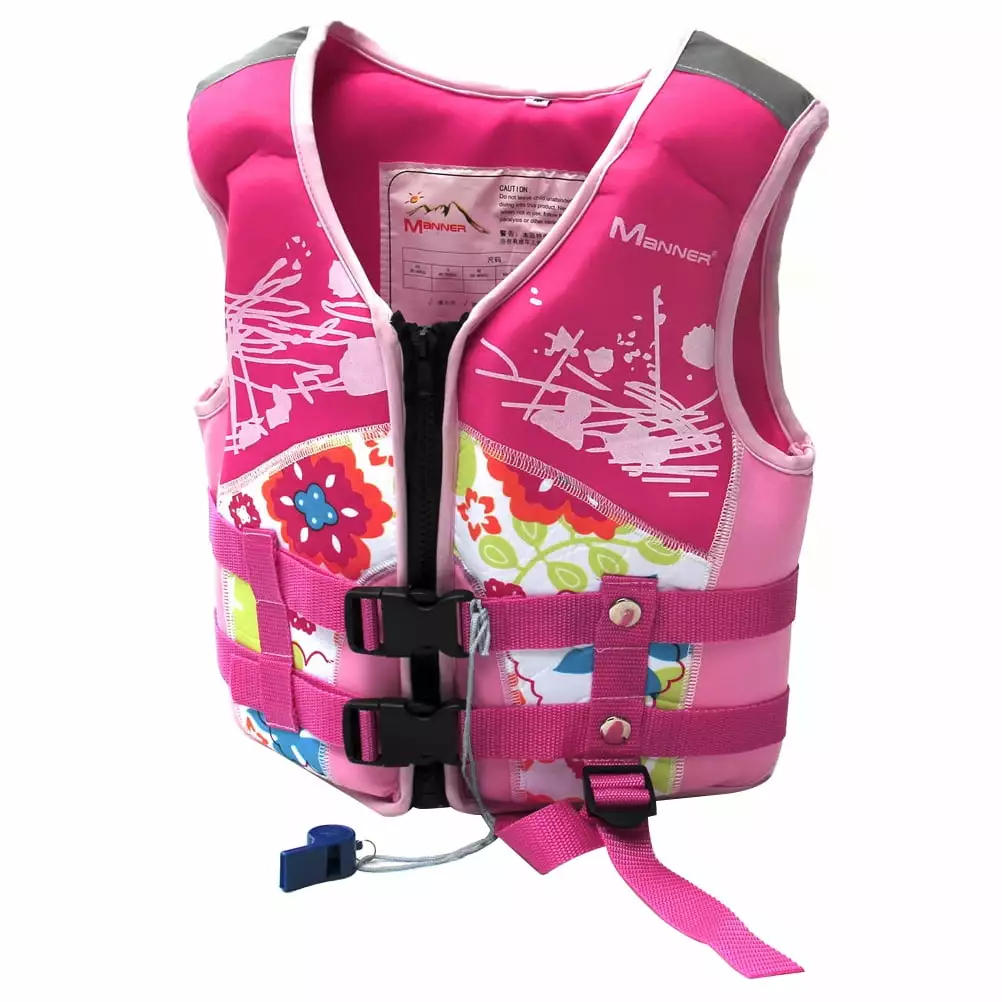 Hemoton Children Life Flotation Device Swimming Vest Puddle Fashion Size S Pink M