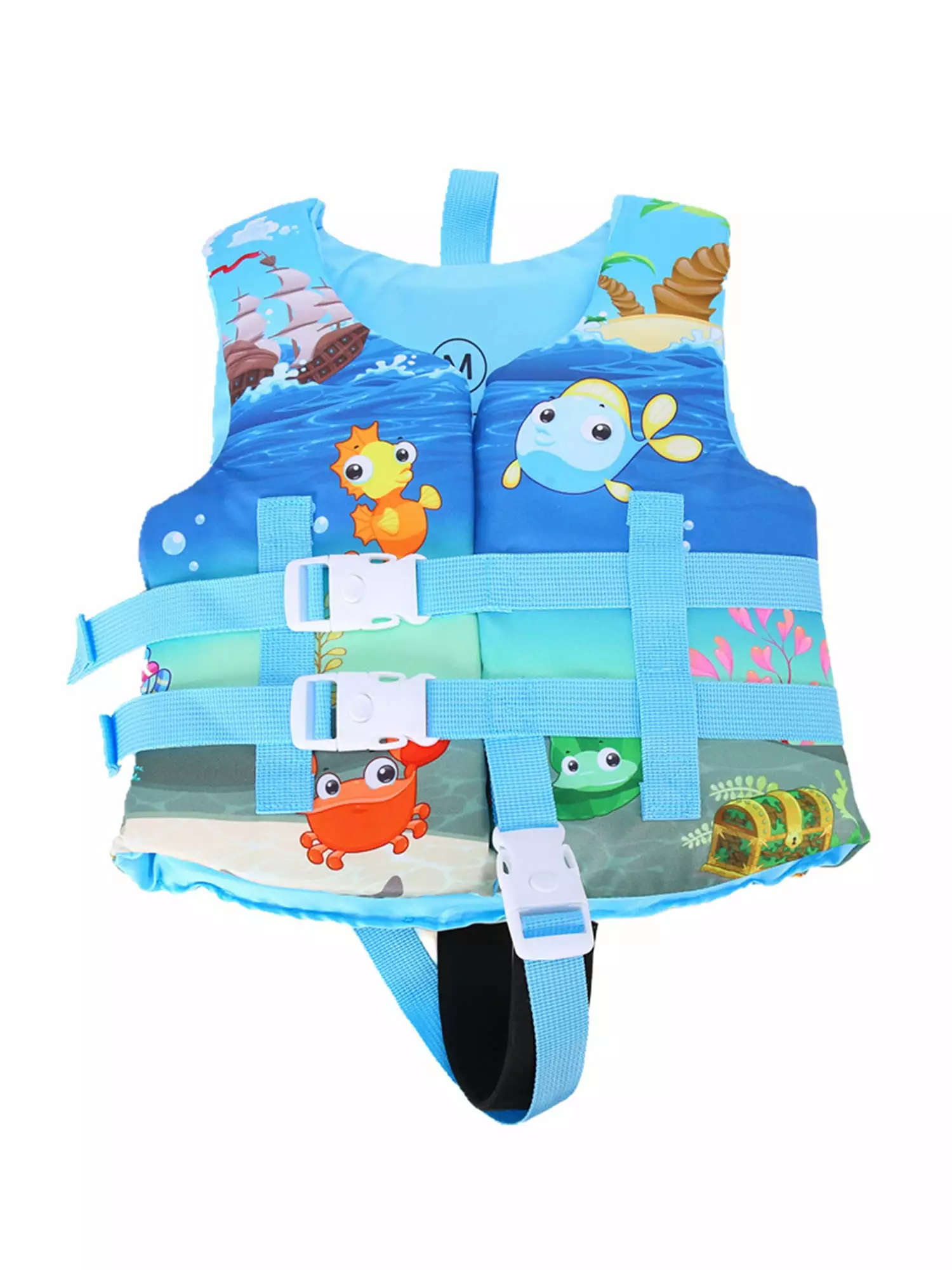 Hirigin Kids Swimming Life Vest - Cartoon Animals Print Flotage Jacket Lockable Buckles Boys & Girls 2-8 Years