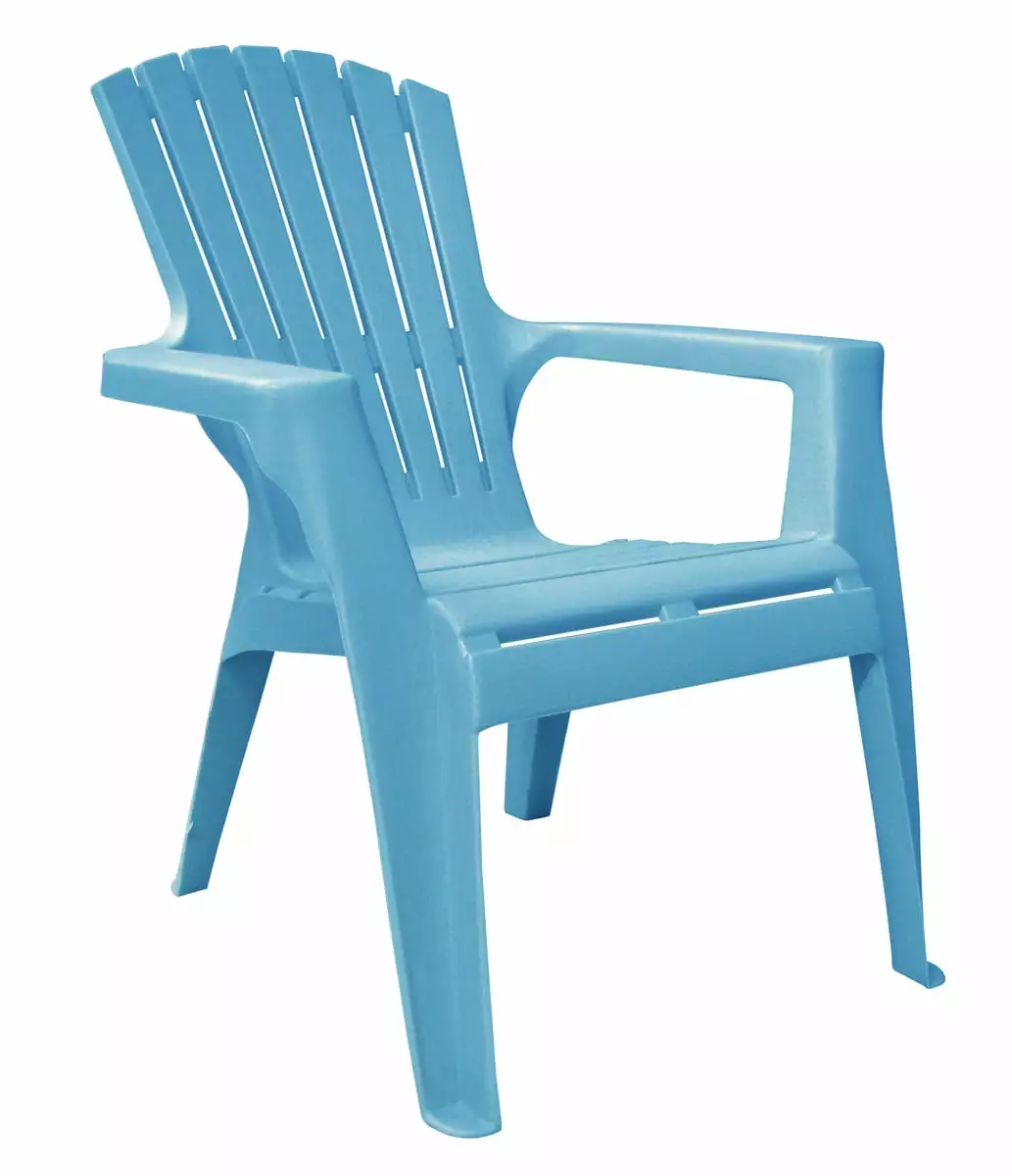 Adams Manufacturing Kid's Adirondack Stacking Chair Pool Blue Outdoor Kids Chair