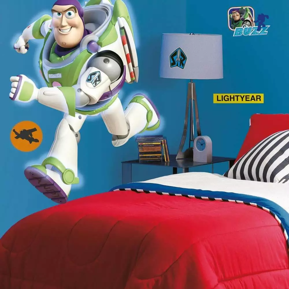 Buzz Lightyear Glow Dark Giant Wall Decal Kids Room Nursery Decor RoomMates