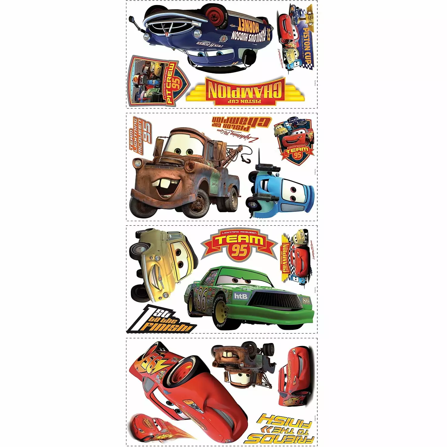 Disney Cars Piston Cup Champions Wall Decals Kids Room Decor RoomMates