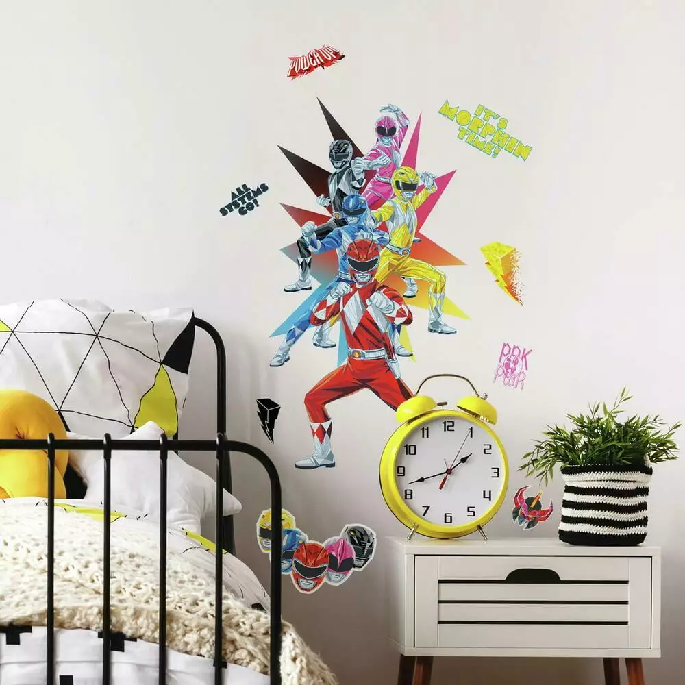 Power Rangers Peel and Stick Giant Wall Decal Kids Bedroom Decor RoomMates