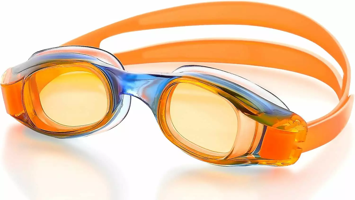 BEEMO Swimming Goggles Kids and Early Teens Ages 7-12 Universal Leak Resistant Eye Fit Yellow