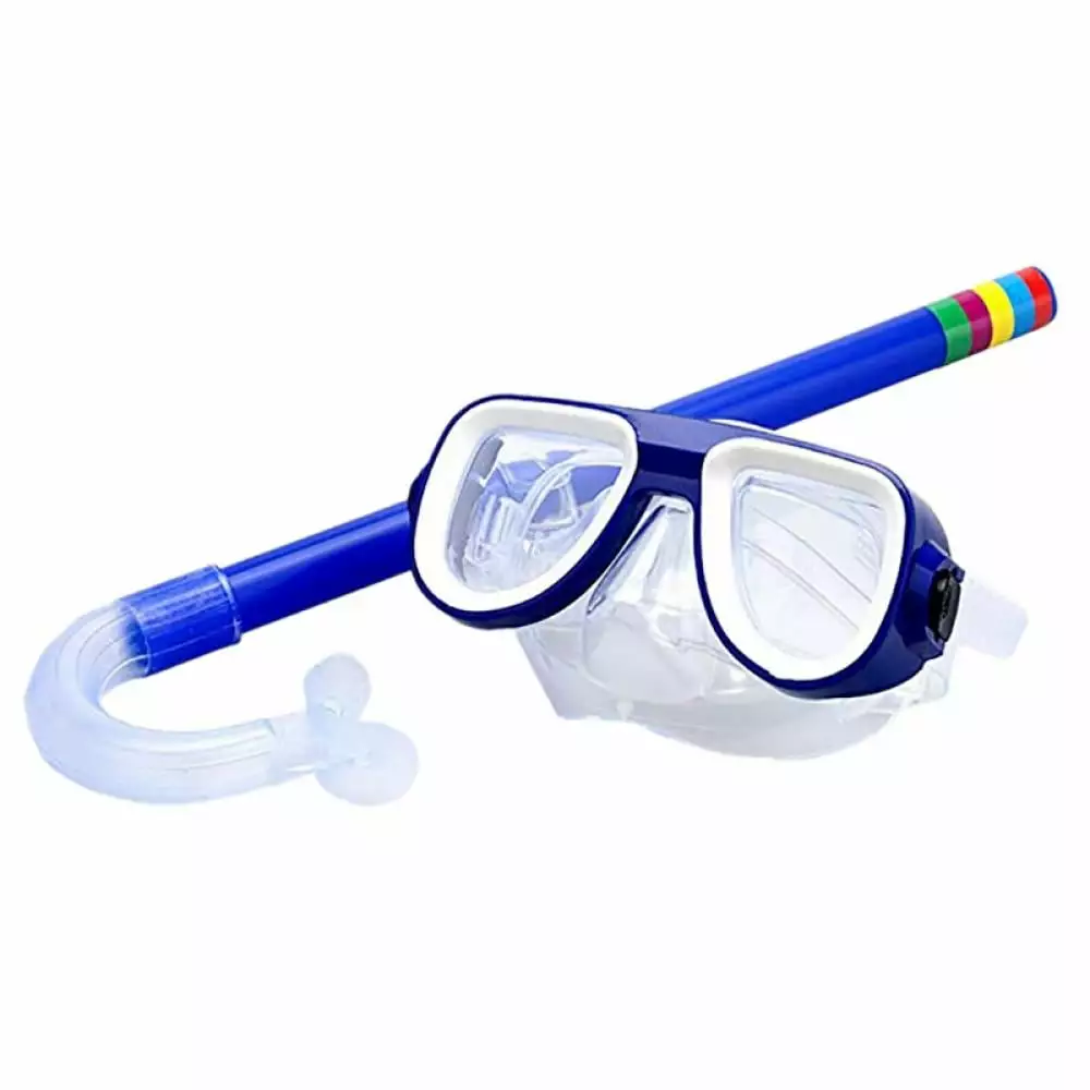 Kids Goggles Swimming Age 3-15 Nose Cover No Leaking Anti-Fog Waterproof