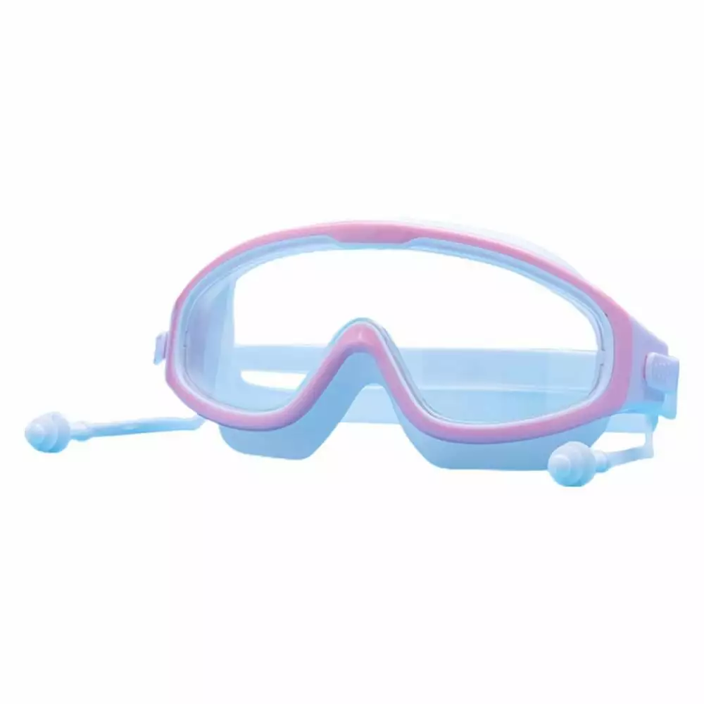 Kids Swim Goggles Age 3-15 Nose Cover No Leaking Anti-Fog Waterproof Swimming Glasses