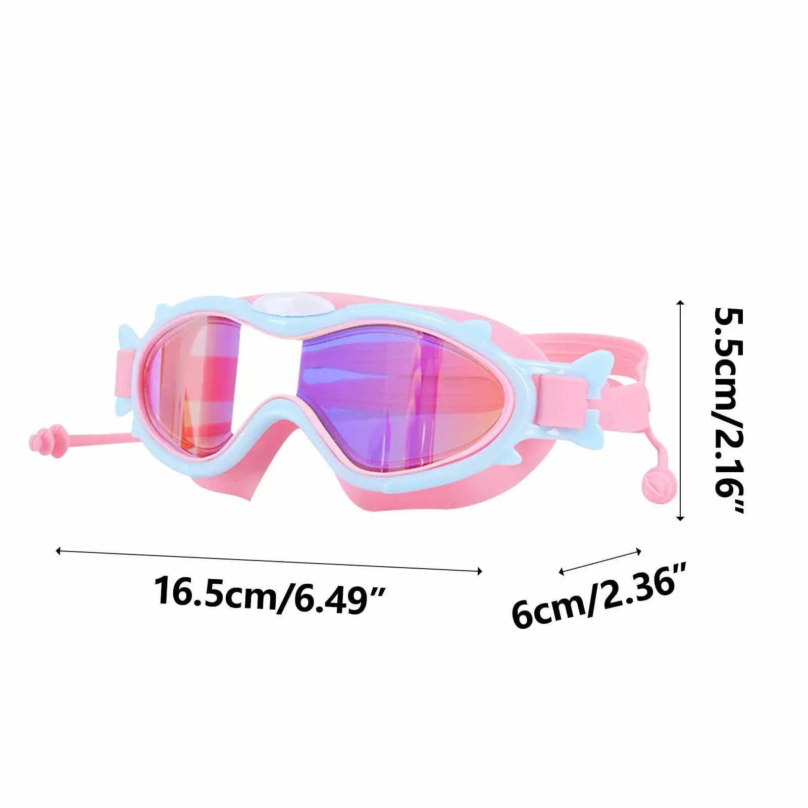 Midsumdr Kids Swim Goggles Age 3-15 1 Pack No Leaking Anti-Fog Waterproof Pool Accessories on Clearance One
